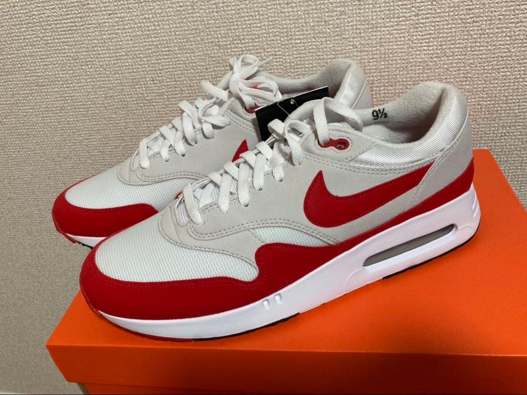 Nike Air Max 1 レッド/ホワイト 9.5 ゴルフシューズ