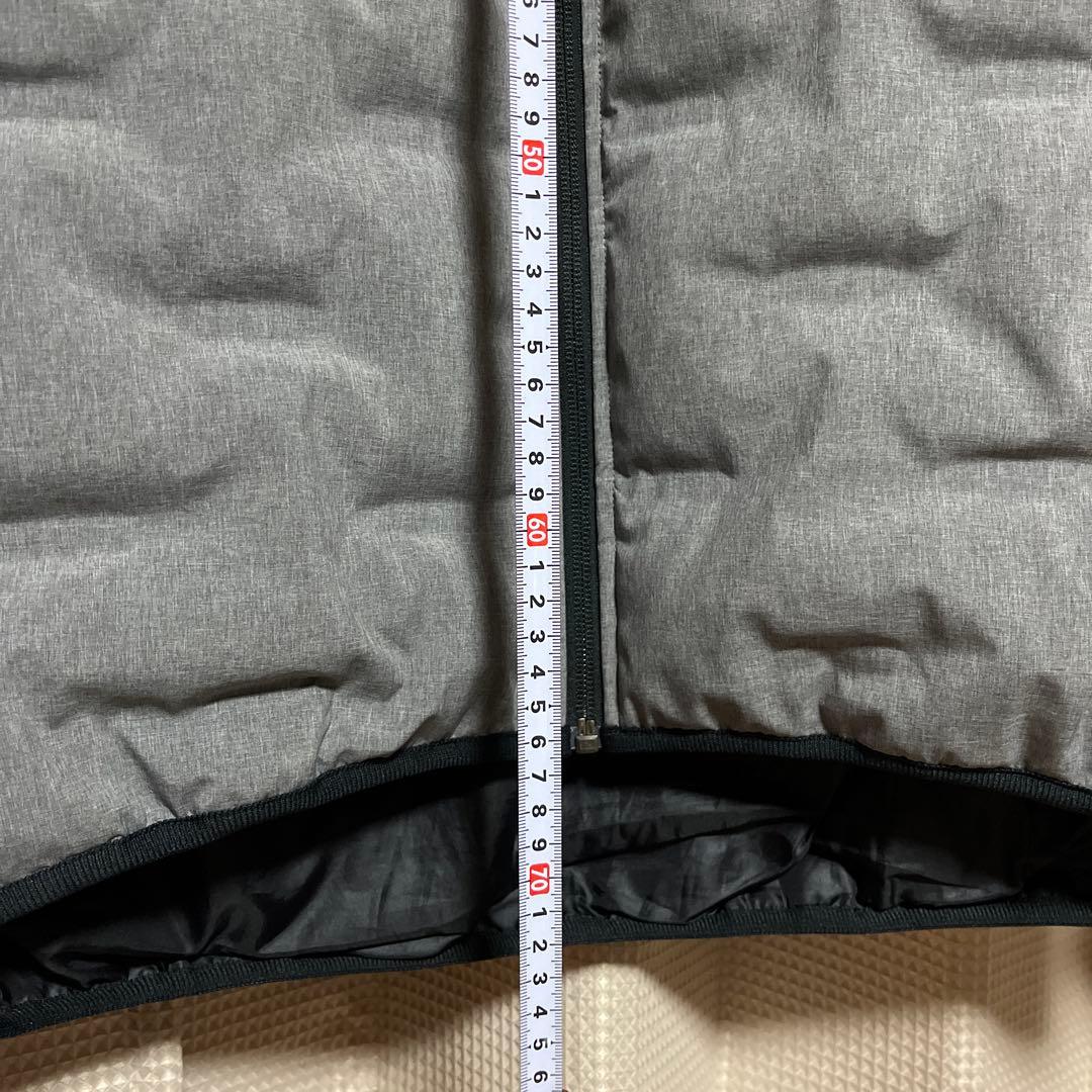 プロエッジ フード付きダウンジャケット グレー/ブラック