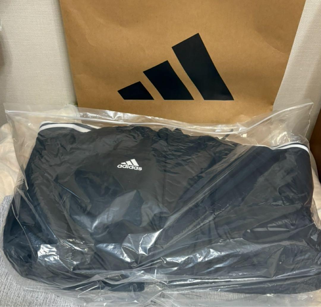 L ☆新品☆ アディダス ベンチコート ボア 防寒 防風 ロング丈　ブラック