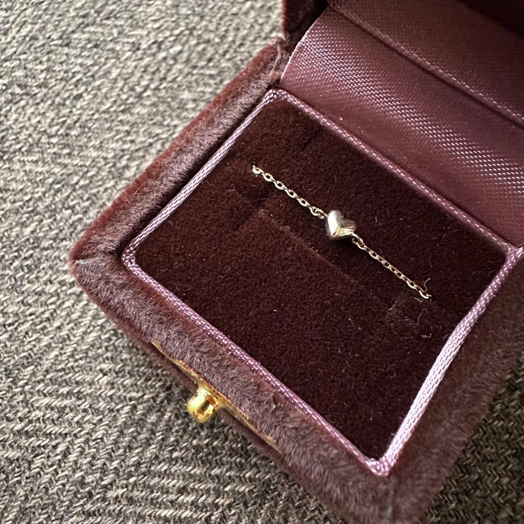 【ほぼ新品】ete K18ブレスレット　ピンクゴールドハート