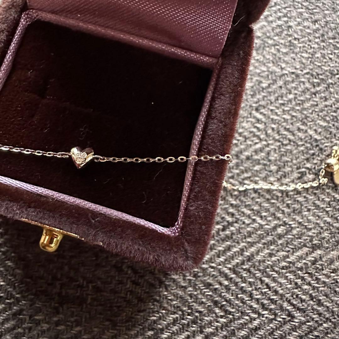 【ほぼ新品】ete K18ブレスレット　ピンクゴールドハート