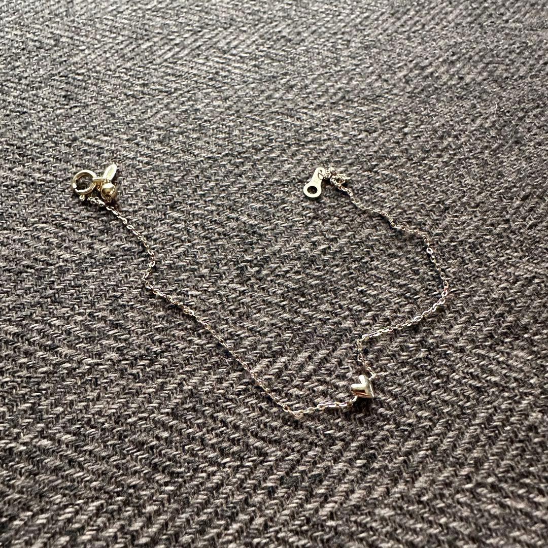 【ほぼ新品】ete K18ブレスレット　ピンクゴールドハート