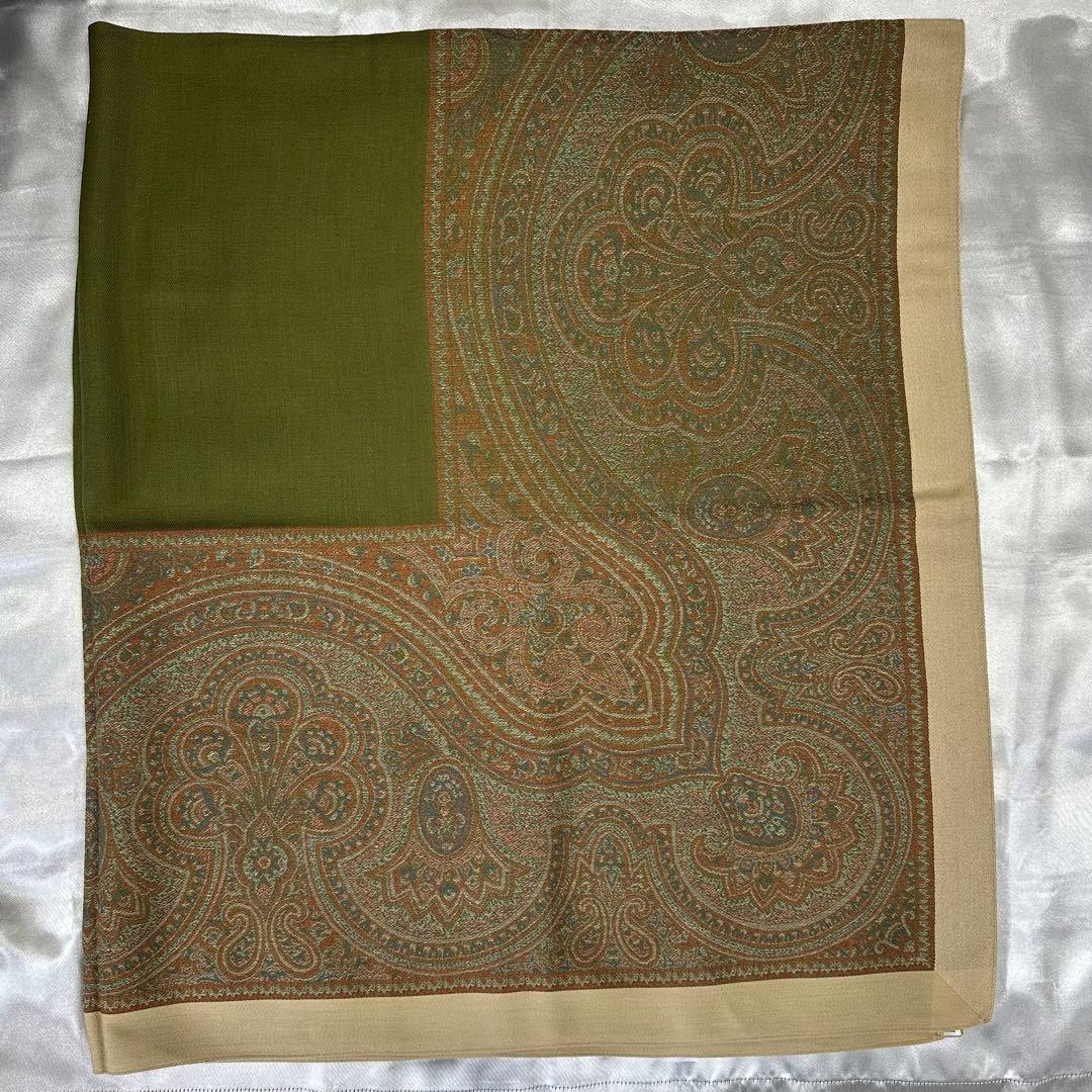 サンローラン　ウールシルク大判ストール