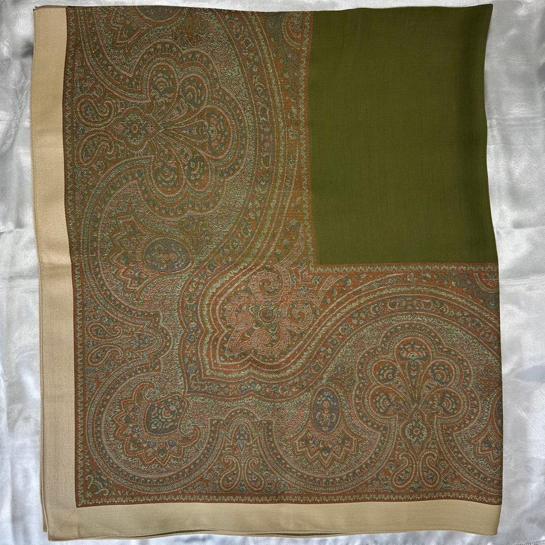 サンローラン　ウールシルク大判ストール