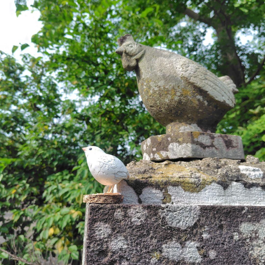 小さなバードカービング ヒメウズラ 小鳥 木彫 - メルカリ