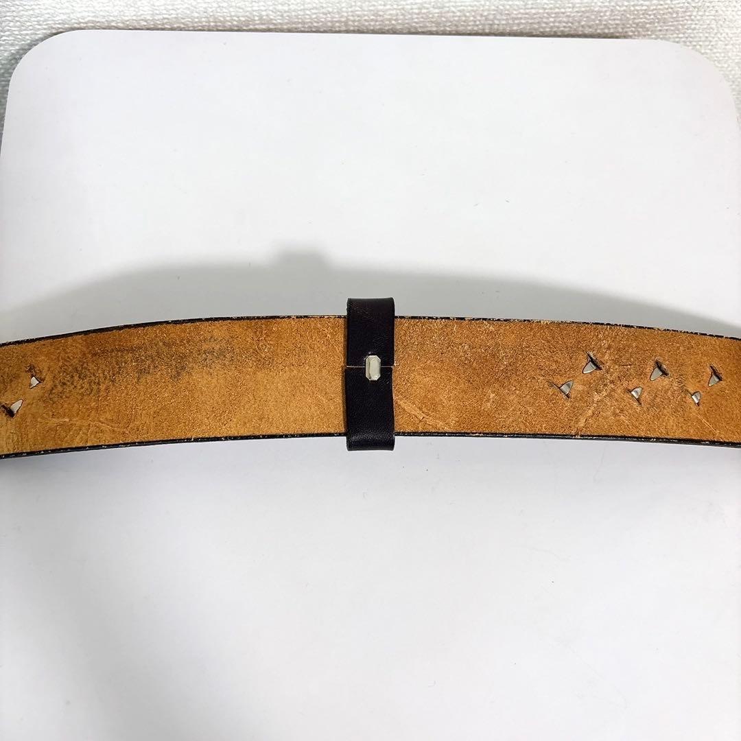 CRIMIE クライミー レザーベルト ブラック スタッズ ロゴ入り ルード