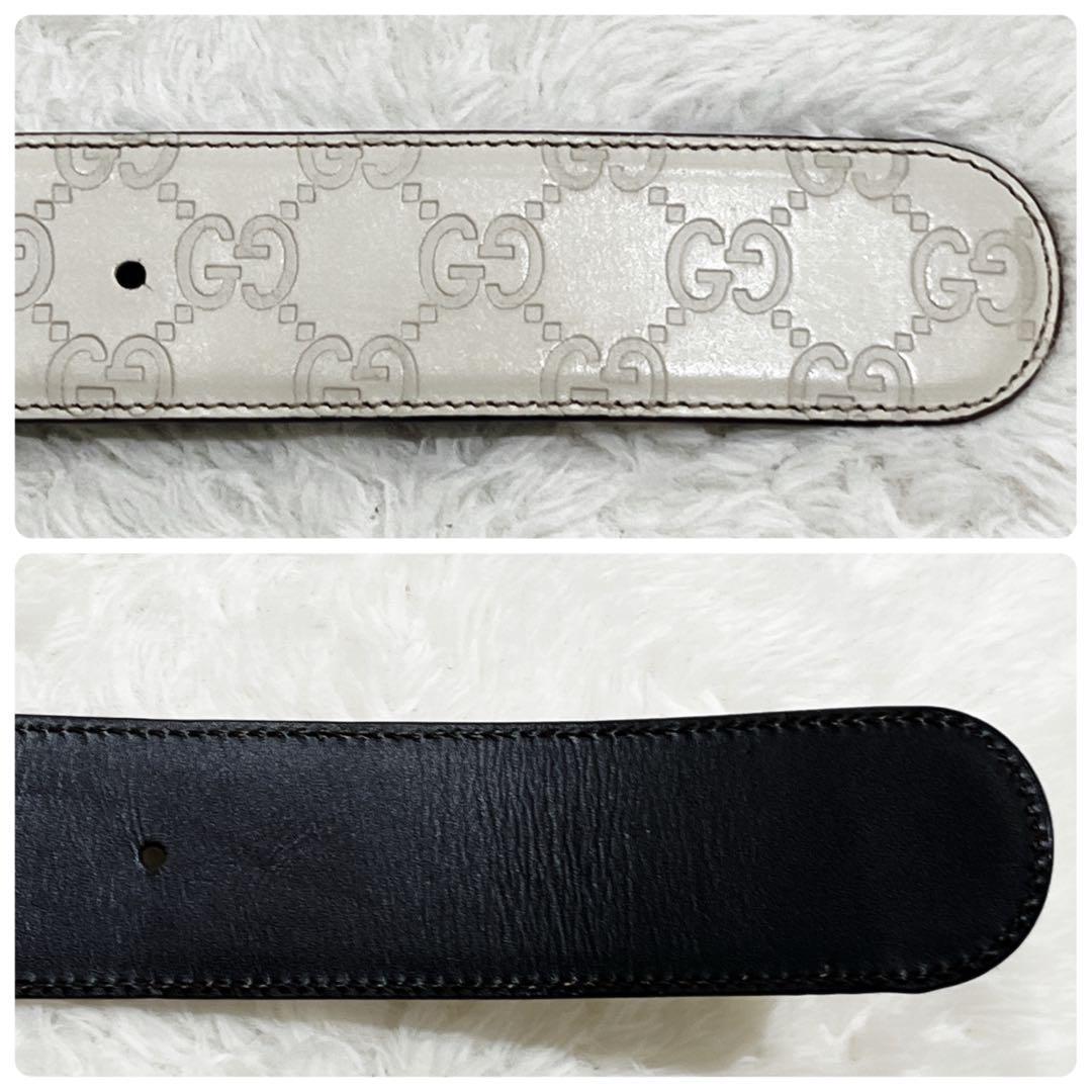 GUCCI ベルト インターロッキング グッチシマ GGレザー 114876