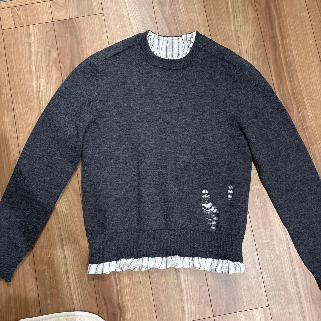 Maison Margiela クルーネックニット ダークグレー