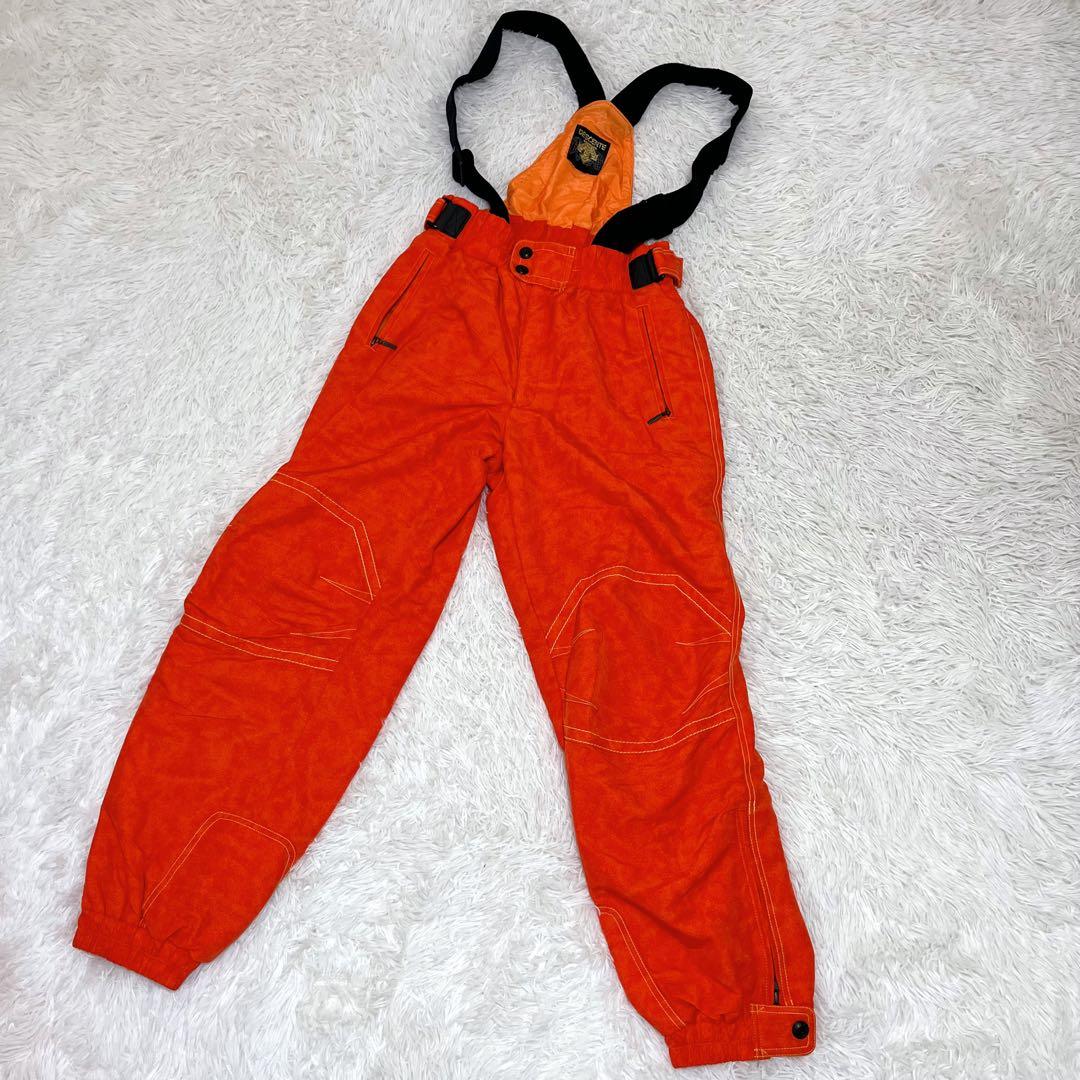 平成レトロ 90s DESCENTEスノーウェア上下 L オレンジ スキースノボ