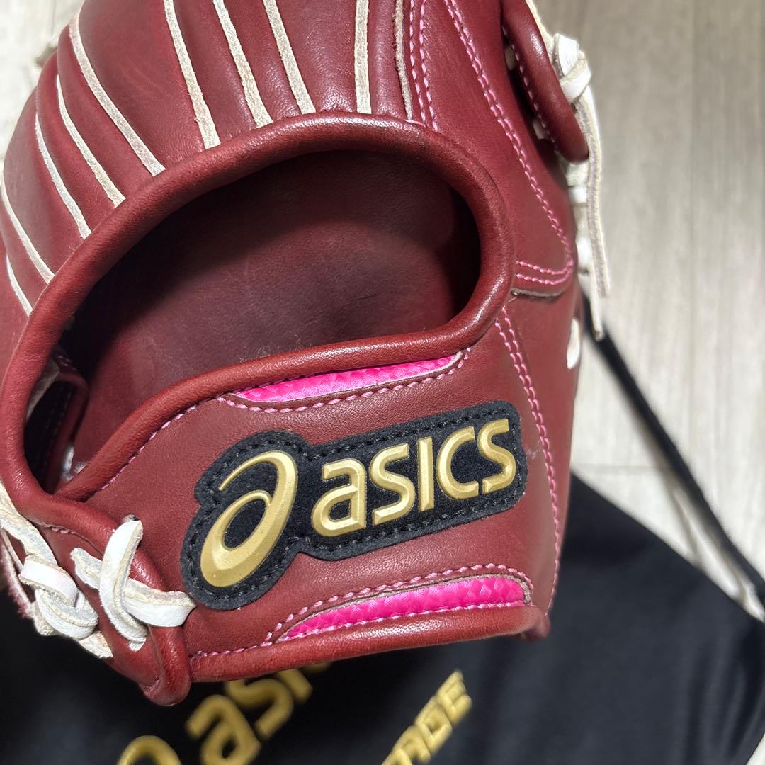 asics GOLDSTAGE 軟式グローブ バーガンディ
