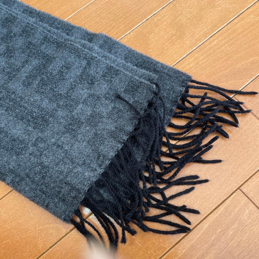 FENDI フェンディ マフラー グレー ウール100% イタリア製