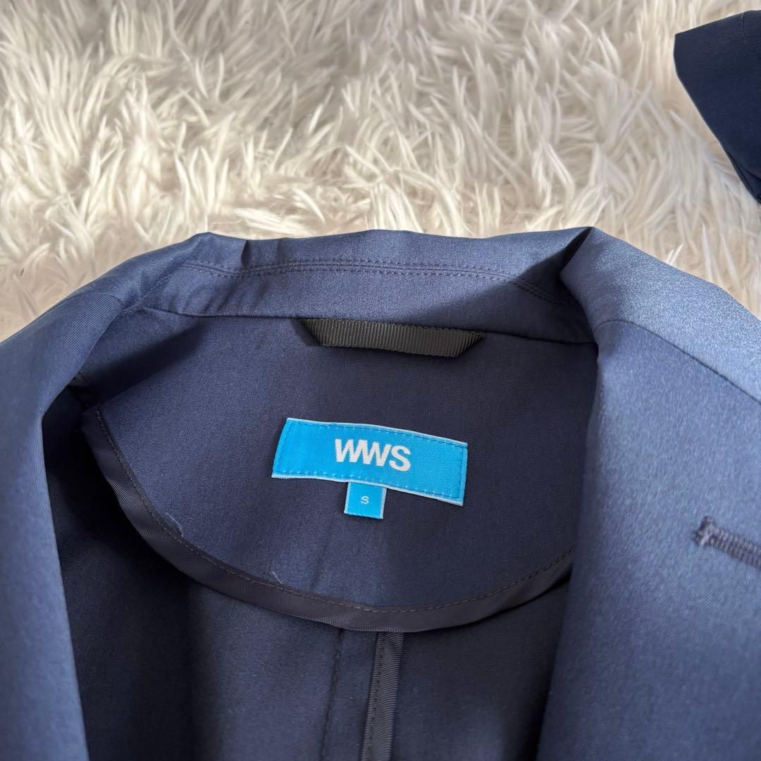 新作 WWS テーラードジャケット トラベルスーツ ネイビー ストレッチ