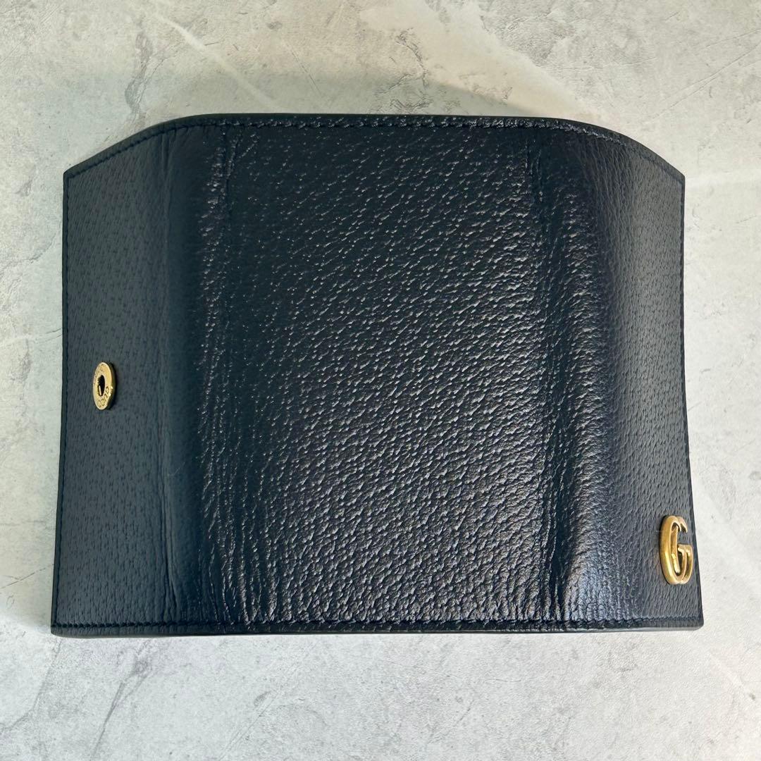 【新品同様】 グッチ GUCCI GGマーモント 6連キーケース ブラック