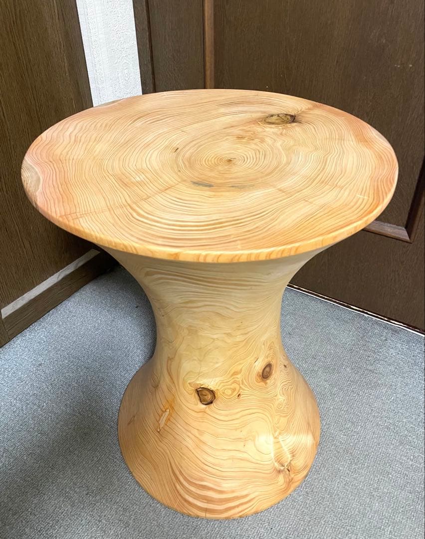 丸太 木製フレア型サイドテーブル | 激安通販のイーサプライ