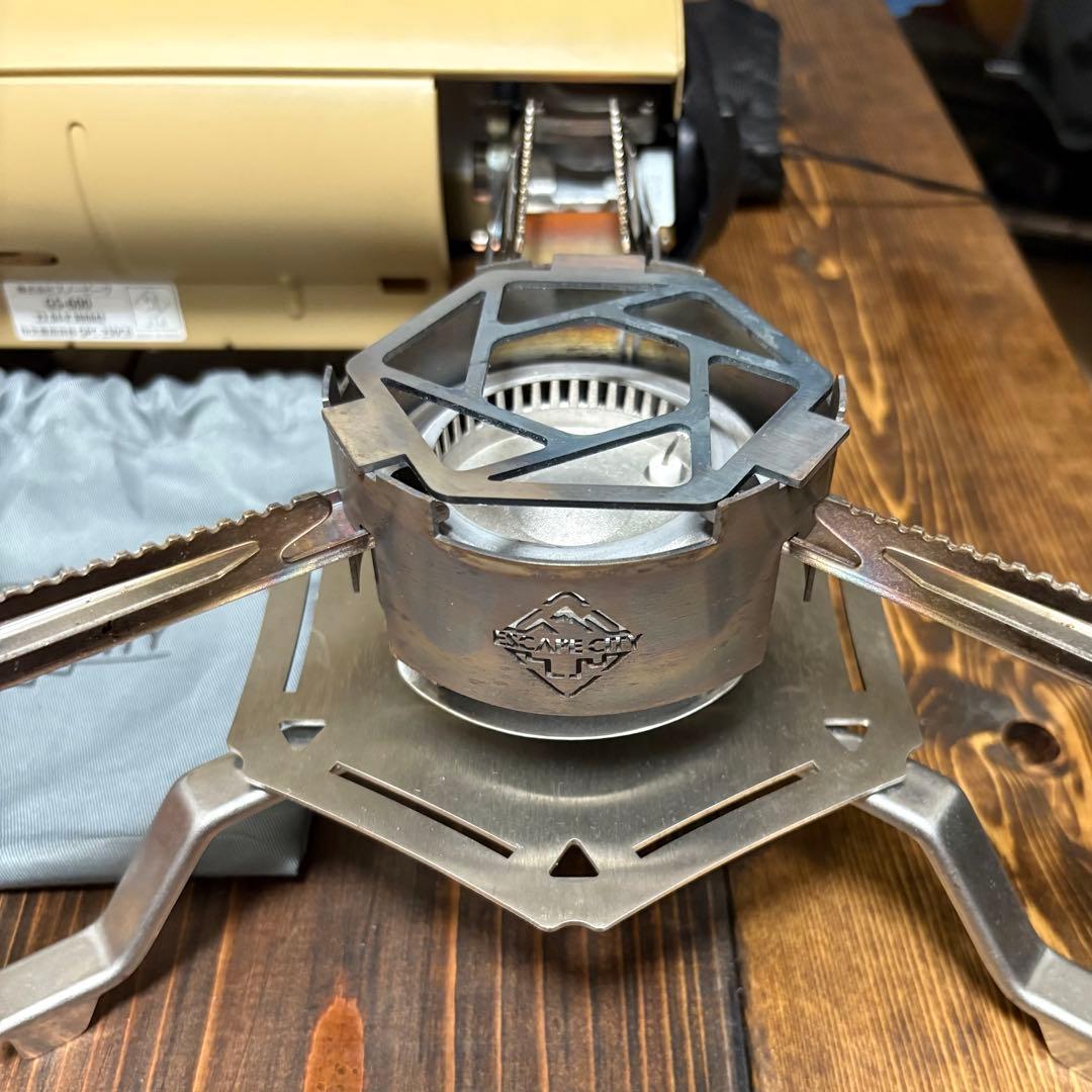 遮熱板風防付き☆snow peak HOME & CAMP バーナー (KH)