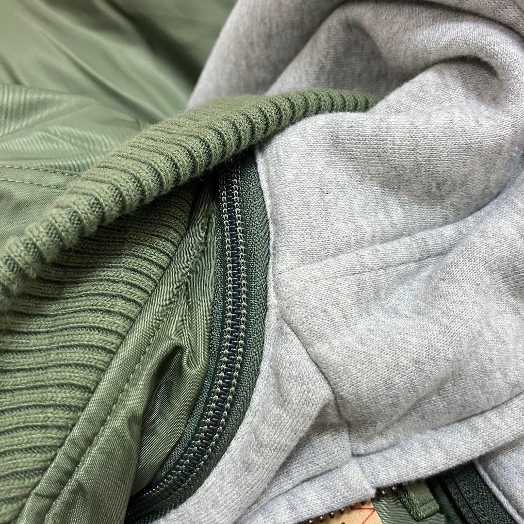 未使用級✨アルファインダストリーズ XL フード・ワッペン 2way MA-1