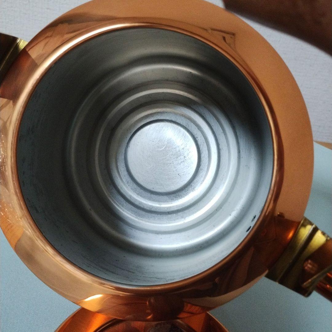 森井金属MORICO カナディアンケトル 銅製丸型やかん 木製ハンドル付き