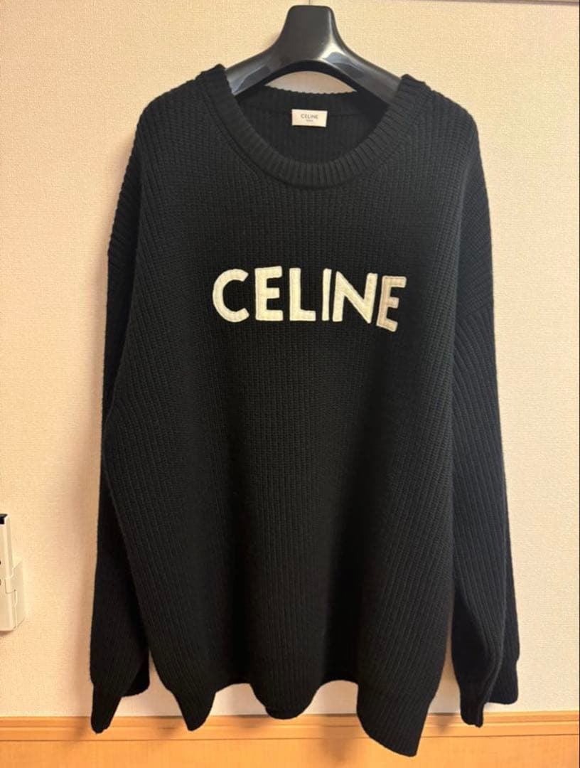 CELINE ブラック ニットセーター オーバーサイズ