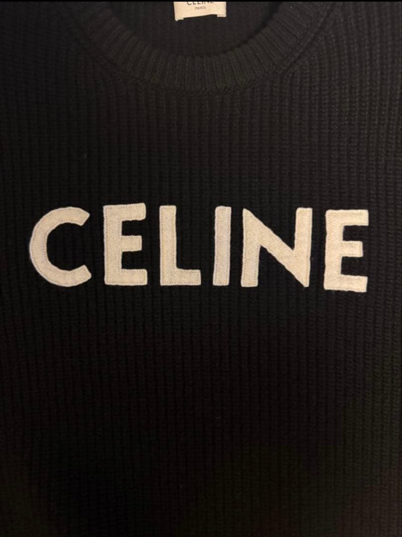 CELINE ブラック ニットセーター オーバーサイズ