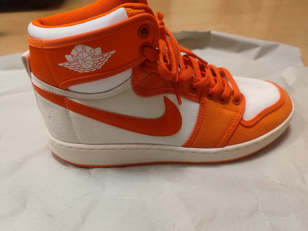 NIKE エアジョーダン1 KO オレンジ/ホワイト 27.5cm 美品 箱なし