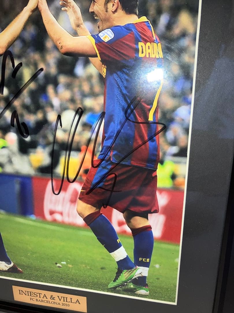 イニエスタ ビジャ 直筆サイン バルセロナ ヴィッセル神戸 スペイン