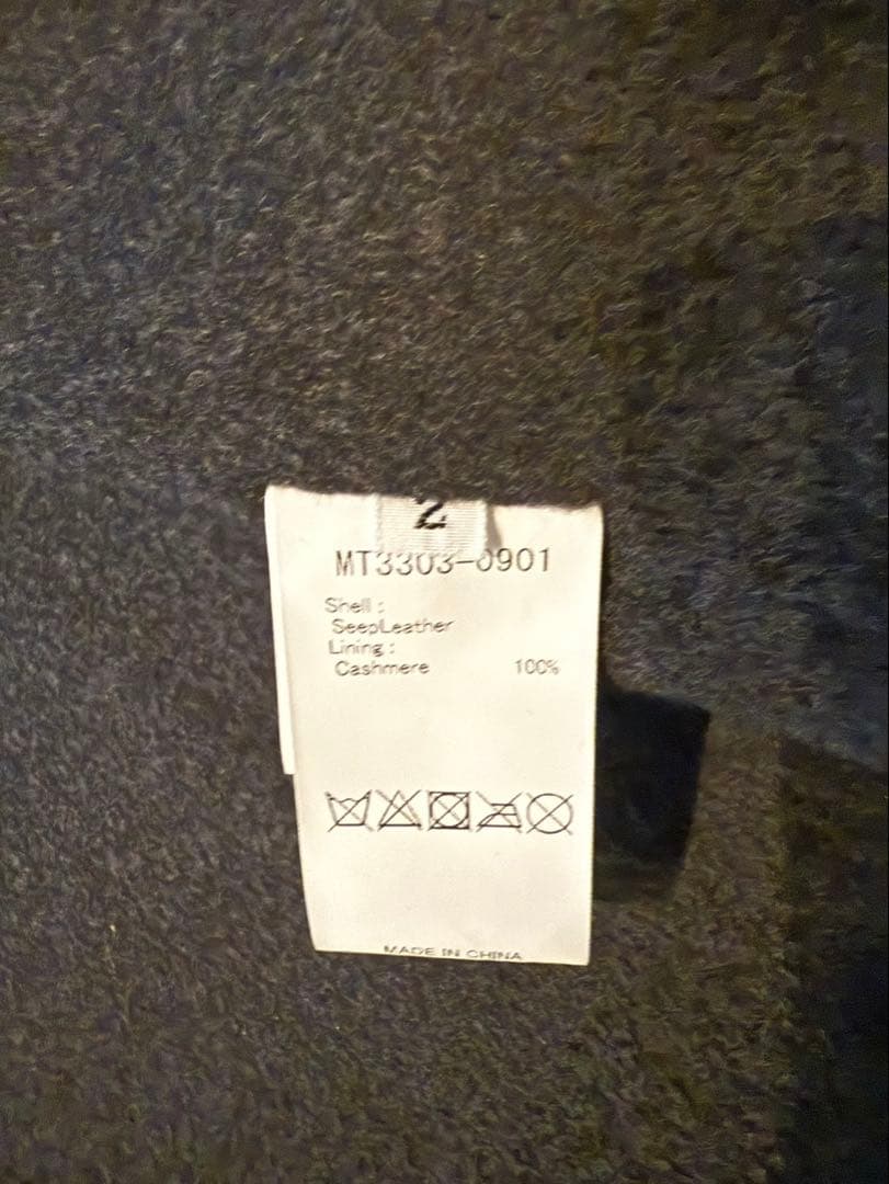 MAATEE&SONS / LAMB LEATHERCARCOAT 裏地カシミヤ