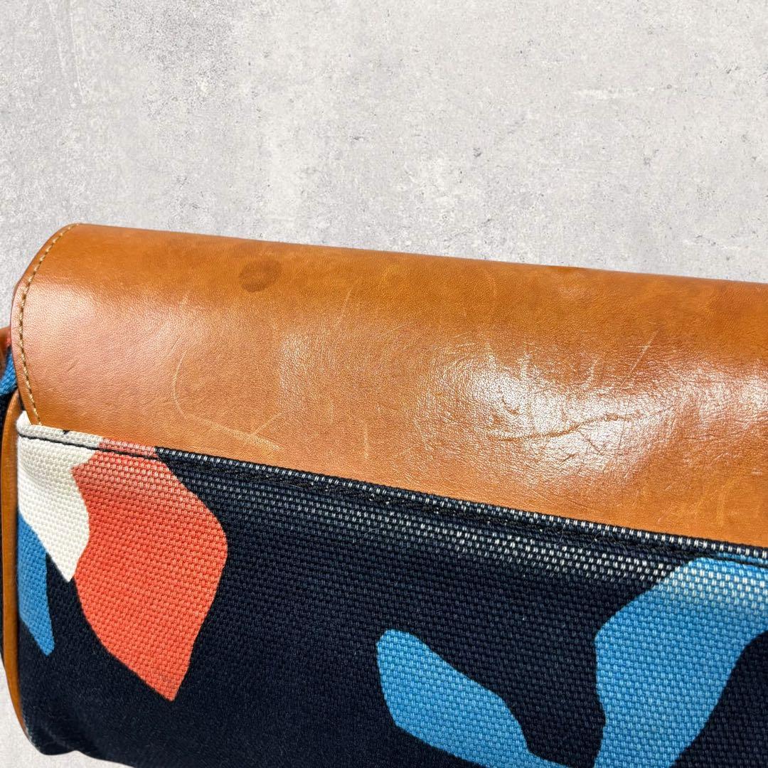 希少✨マリメッコ KAISA ショルダーバッグ レザー キャンバス - メルカリ