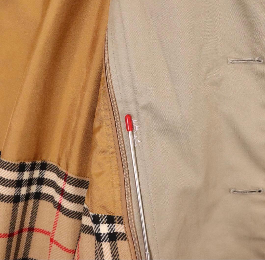 BURBERRY ノバチェック　ステンカラーコート.　ロング　ライナー付き　比翼