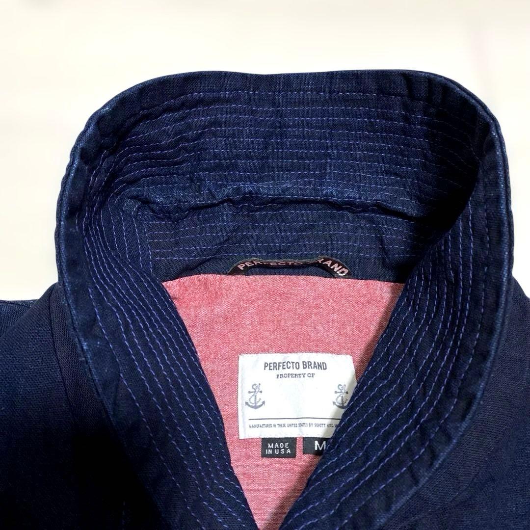 PERFECTO BRAND by Schott NYC デニムダッフルコートM