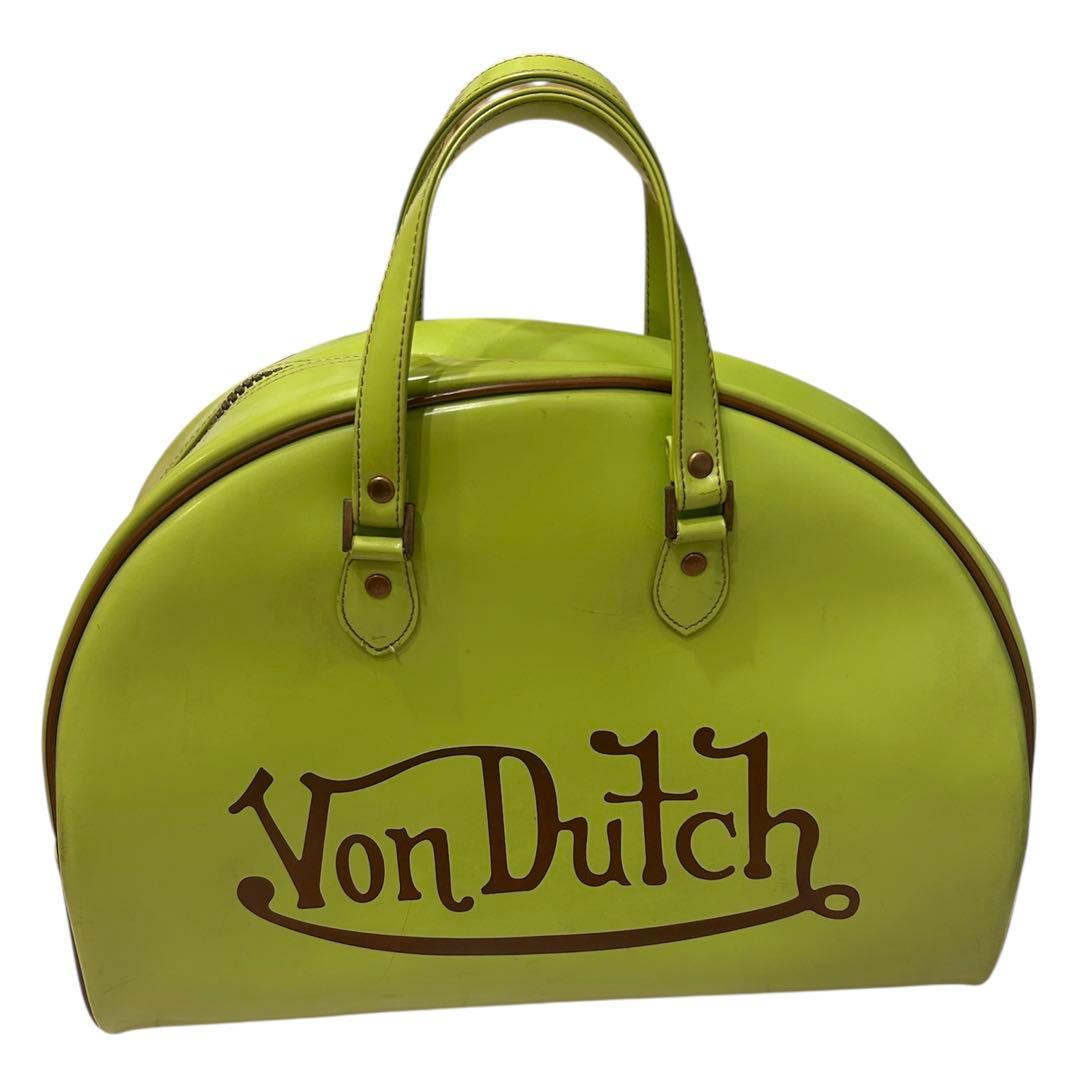 ゲリラセール Von Dutch ライムグリーン ボストンバッグ