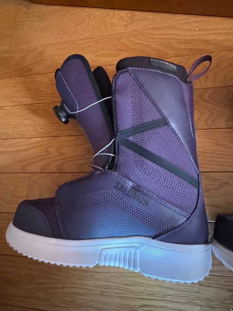 女性用スノーボードブーツ パープル　salomon 24.5センチ美品