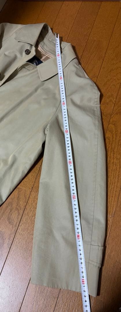 バーバリー ノバチェック ステンカラーコート ベージュ L相当