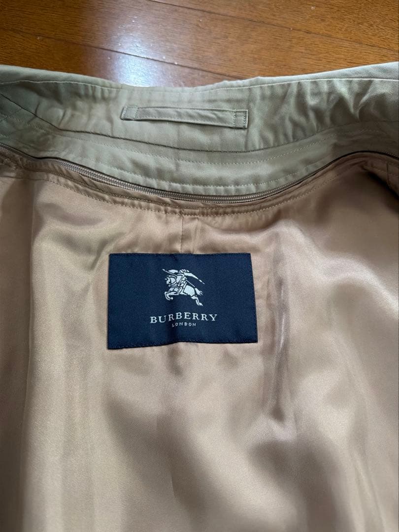 バーバリー ノバチェック ステンカラーコート ベージュ L相当