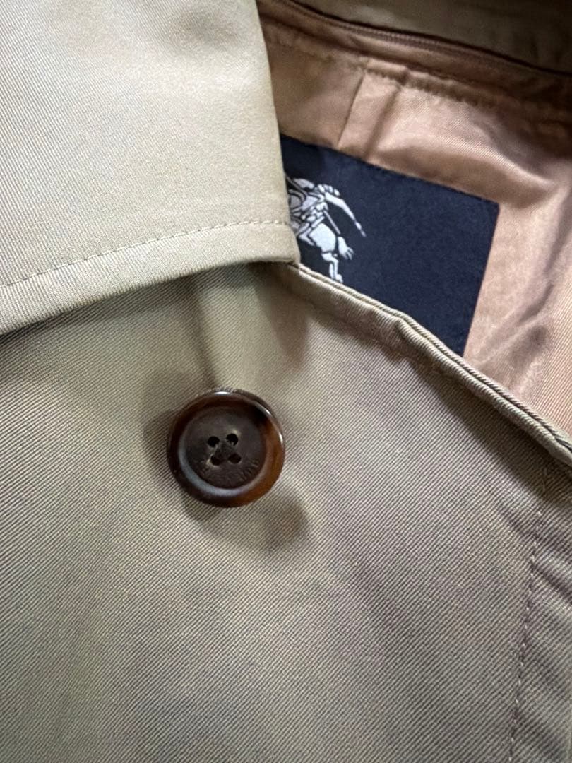 バーバリー ノバチェック ステンカラーコート ベージュ L相当