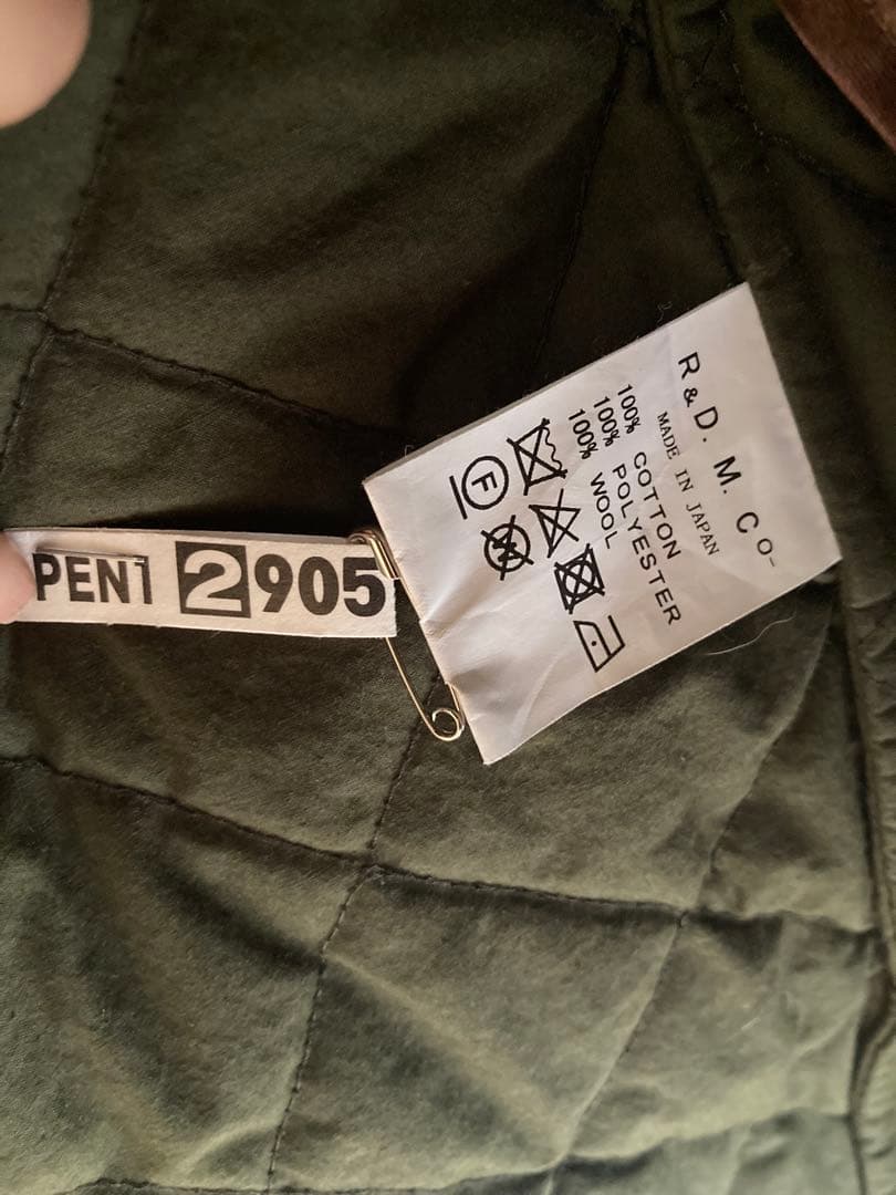 R & D.M.Co-(オールドマンズテーラー) キルティング ハーフ コート