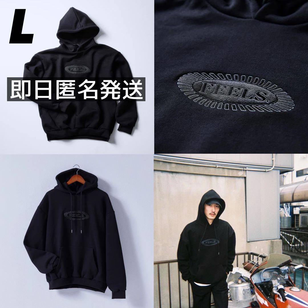 FEELS. BLACK ブラック パーカー L 上杉柊平 Snowman - メルカリ
