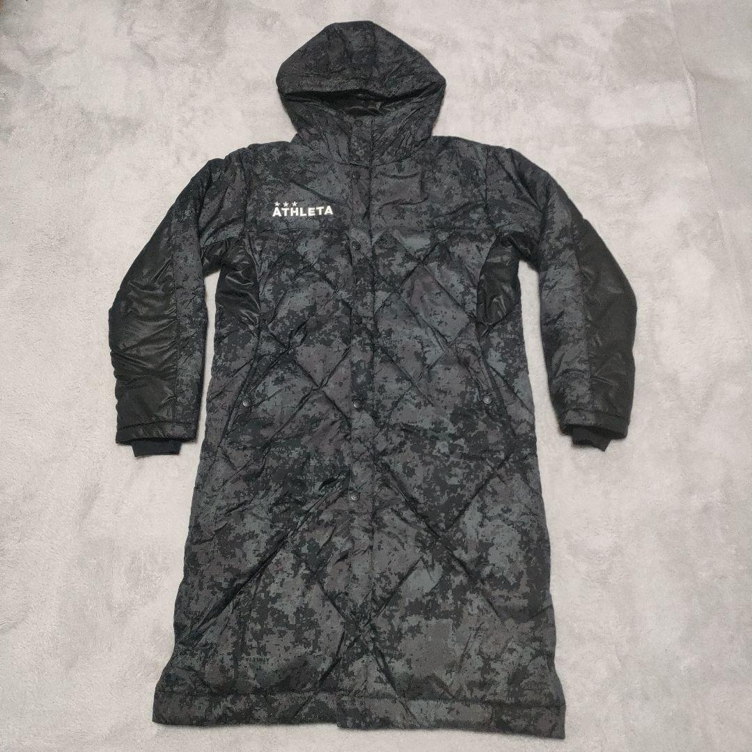 ATHLETA 迷彩柄 ベンチコート フード付き - メルカリ
