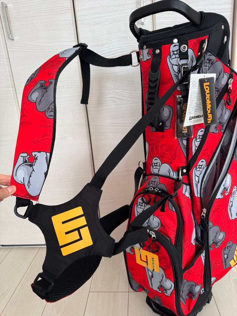 ゴルフバッグ 赤 ゴリラ柄 - ゴルフバッグ・キャディバッグ送料 無料 通販