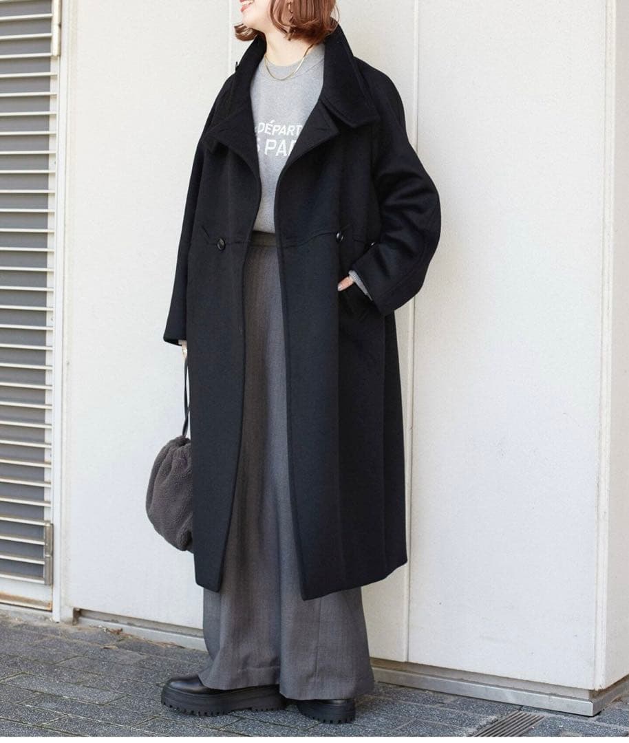 B.C STOCK WビーバーコクーンW前スタンドコート - メルカリ