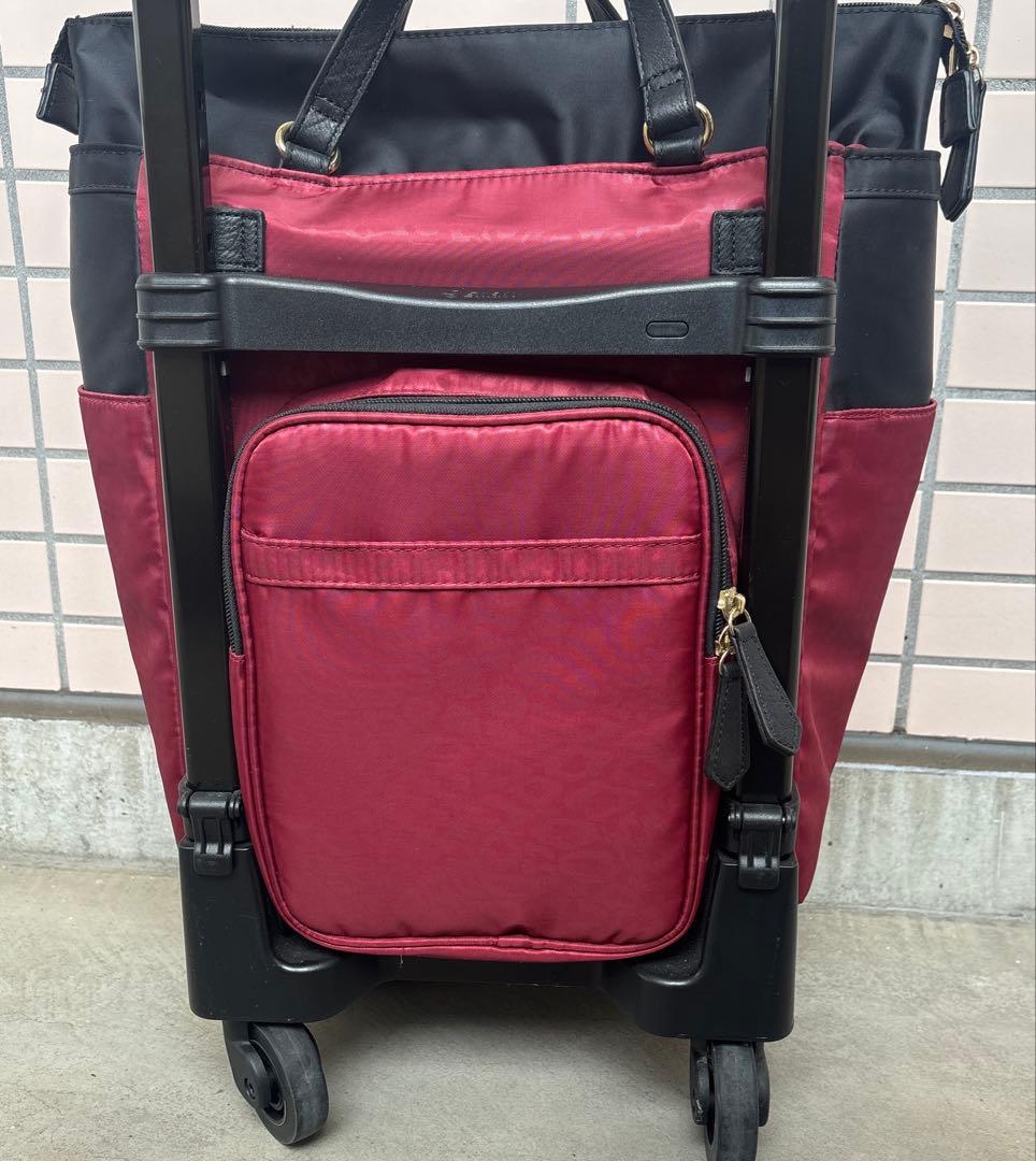 スワニーショッピングキャリーバッグD-284Mワイン