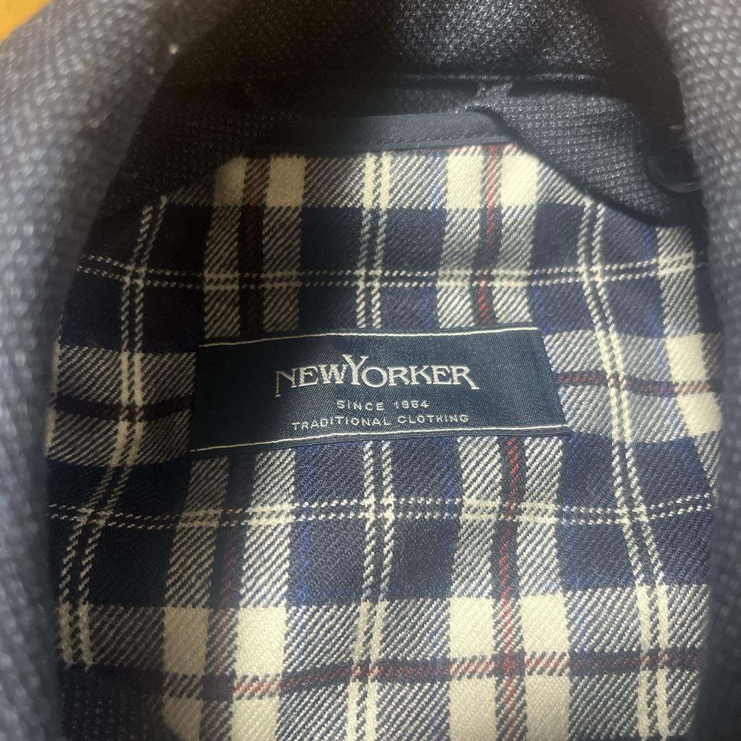 NEWYORKER ステンカラーコート LL ネイビー