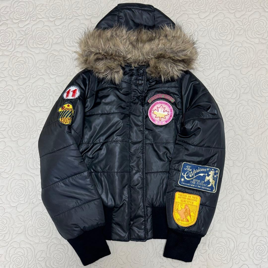 00s y2k ファーダウンジャケット 平成ギャル グランジ マクブリング