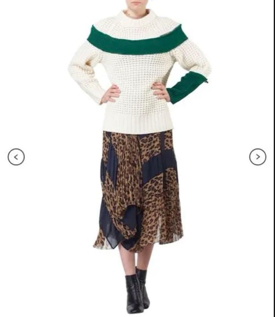 sacai LeopardChiffon Skirtサカイレオパード巻きスカート