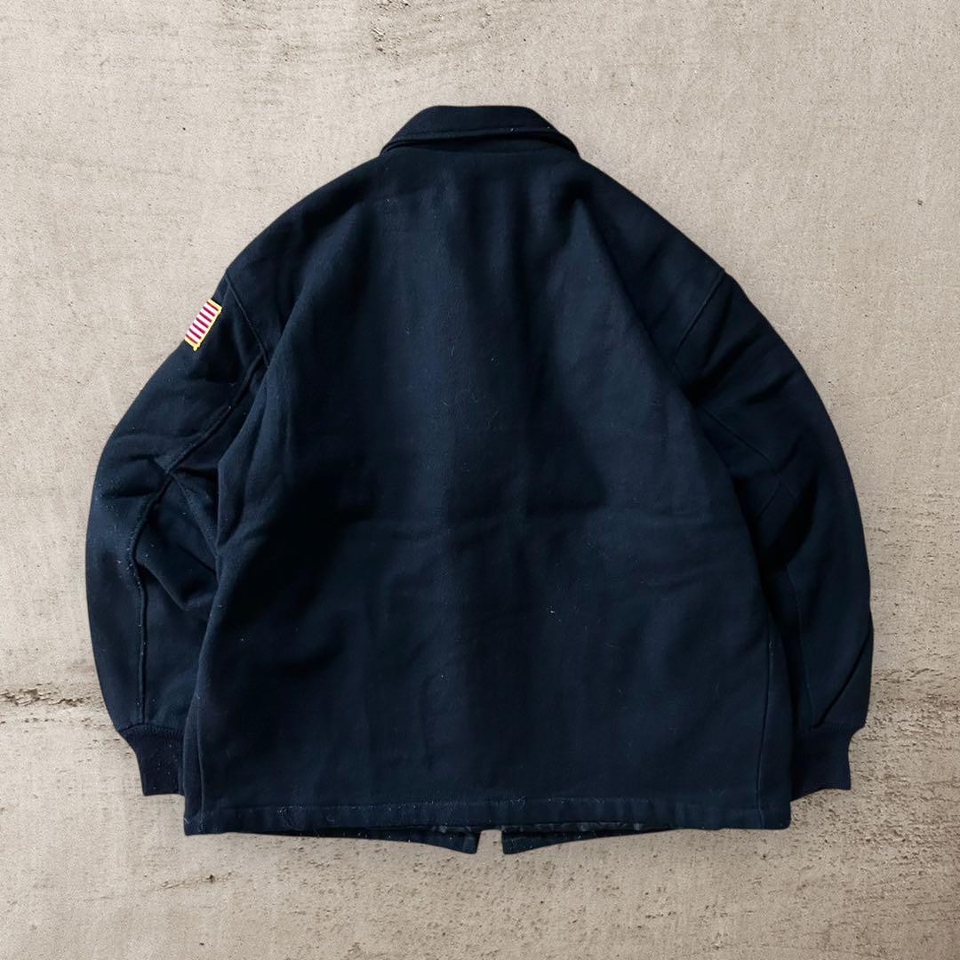 希少USA製90sDeLONGデロングウールスタジャンFireDept刺繍古着