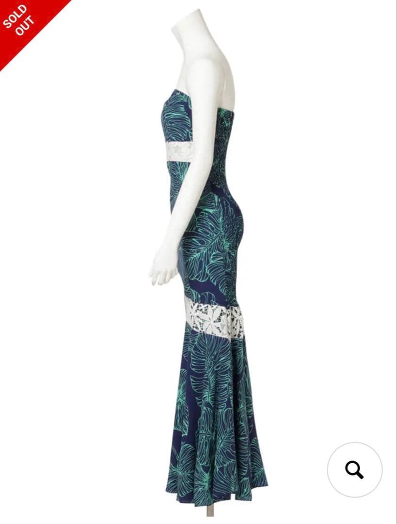 美品★ アレミティ バイカラーマーメイドベアドレス（モンステラ）ネイビー