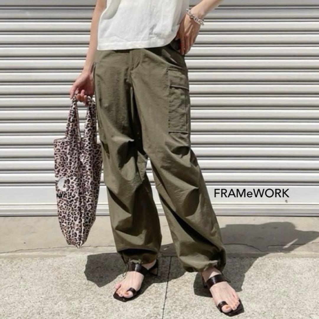 FRAMeWORK ナイロンカーゴパンツ カーキ サイズ40 - メルカリ