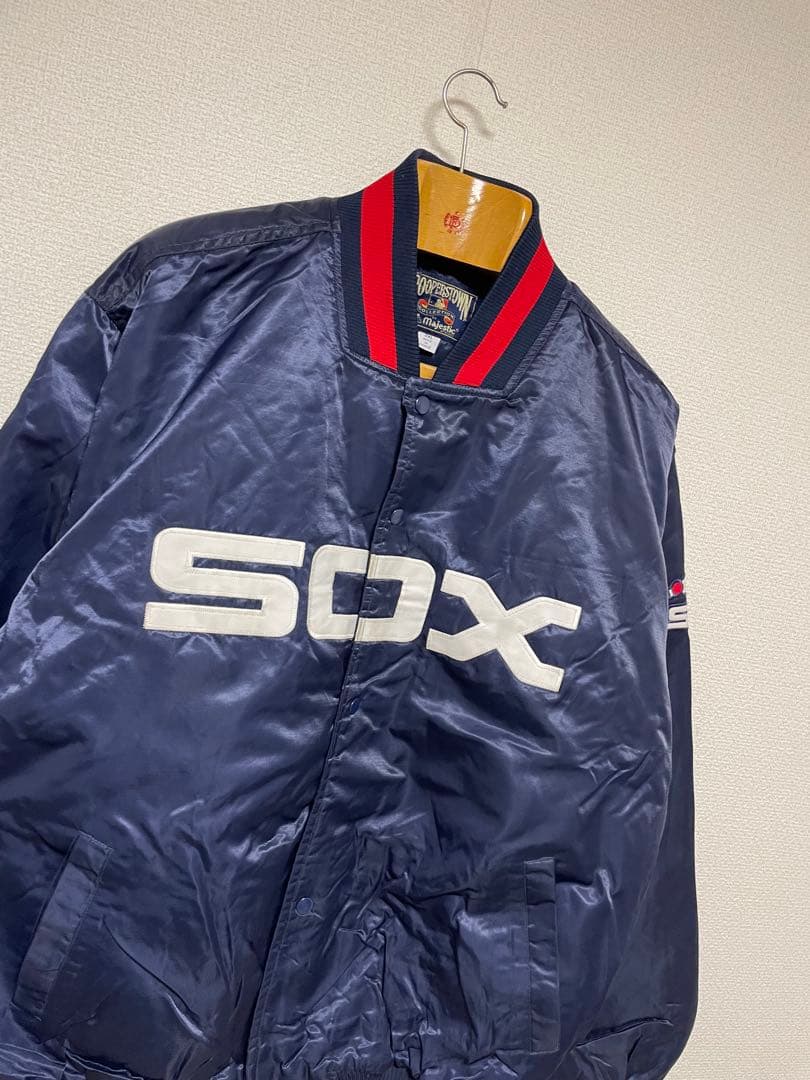 MLB Majestic 旧ロゴ ホワイトソックス スタジャン クーパーズタウン