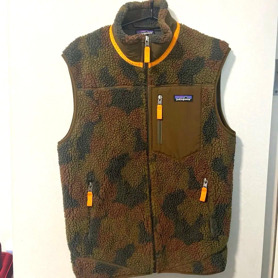 patagonia Sサイズ カモフラージュ 迷彩 フリースベスト【パタゴニア