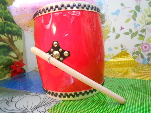 新品未使用(送料無料)17.980円Nエイサー小太鼓24cm*31cm 撥付黄牛