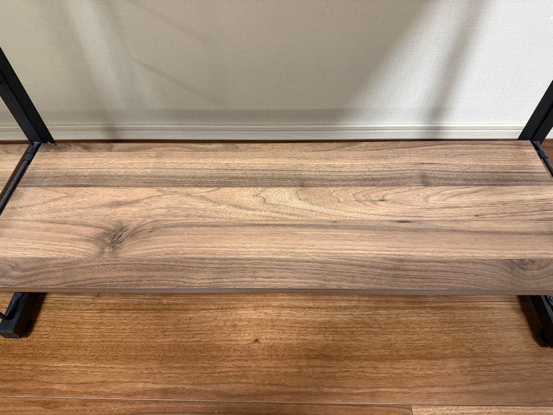 突っ張り壁面収納ワードローブNポルダ(ミドルブラウン)＋上段追加ユニット×3